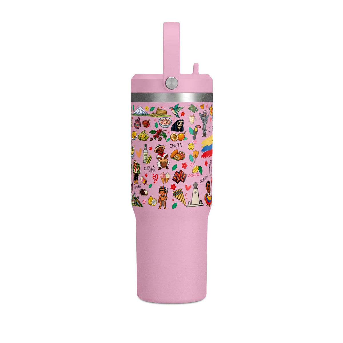 Ecuador Travel Adventure Tumbler – 32oz Insulated Stainless Steel Cup