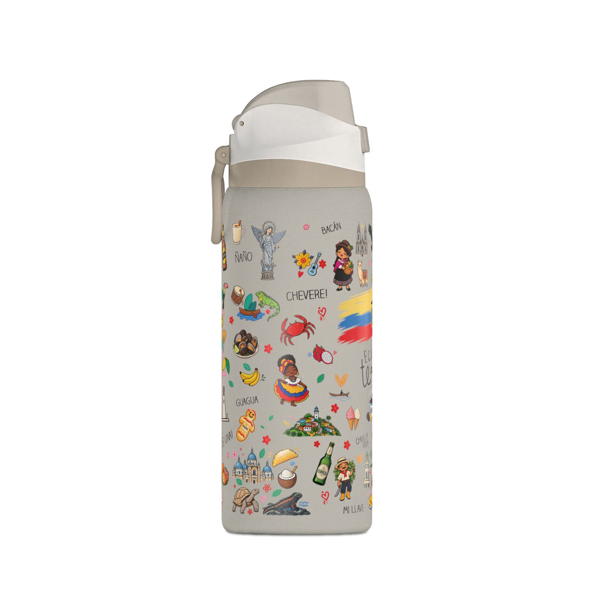 Ecuador Te Amo Water Bottle – 32oz Insulated Water Bottle