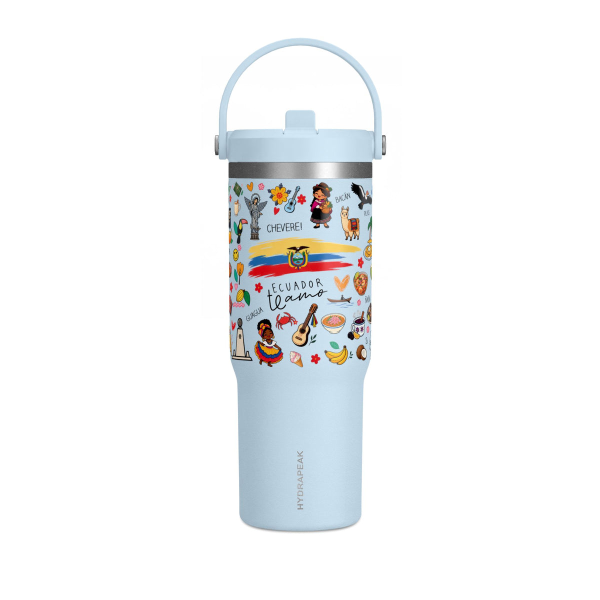 Ecuador Travel Adventure Tumbler – 32oz Insulated Stainless Steel Cup