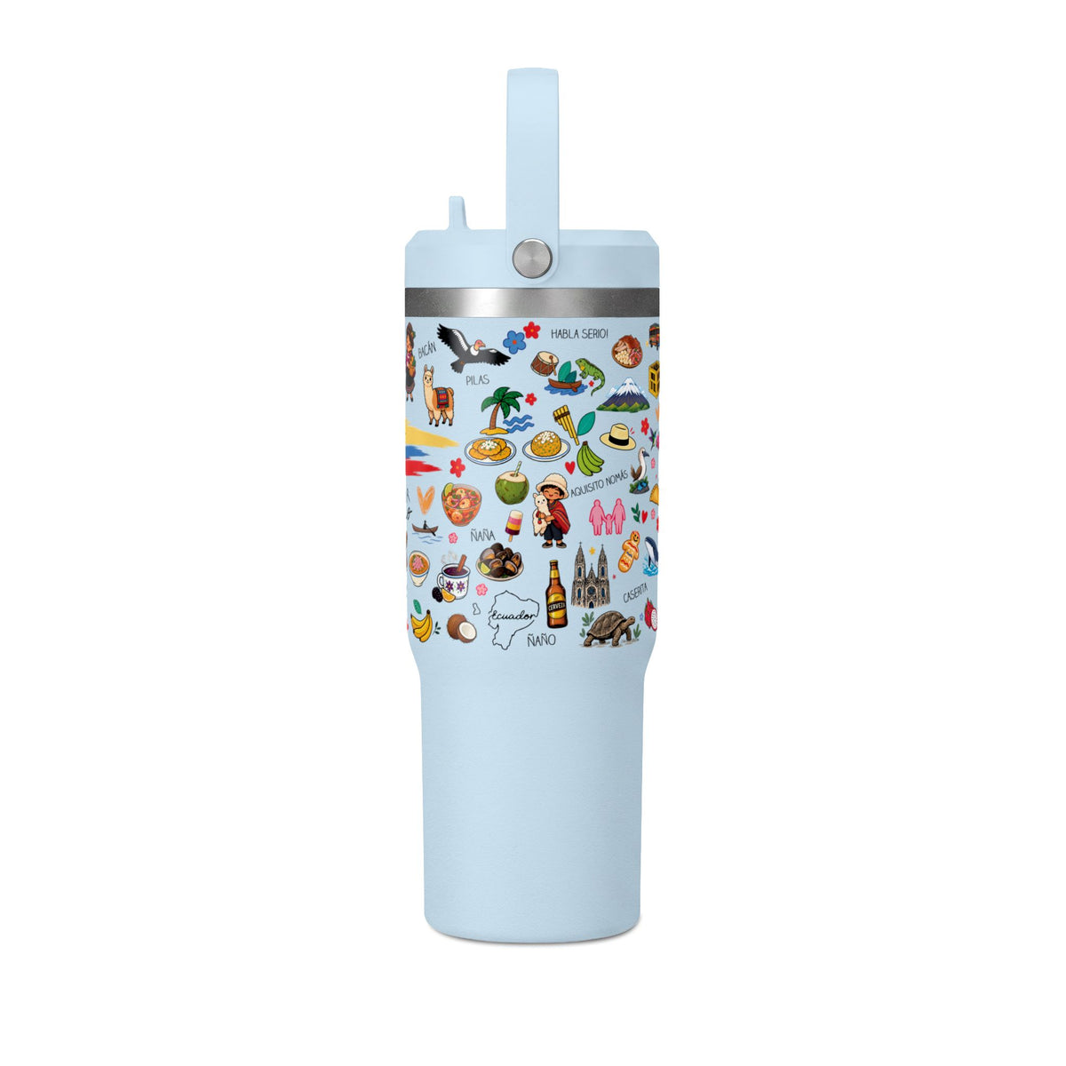 Ecuador Travel Adventure Tumbler – 32oz Insulated Stainless Steel Cup