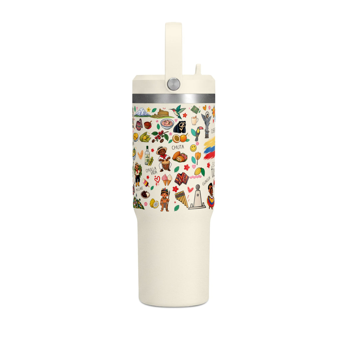 Ecuador Travel Adventure Tumbler – 32oz Insulated Stainless Steel Cup