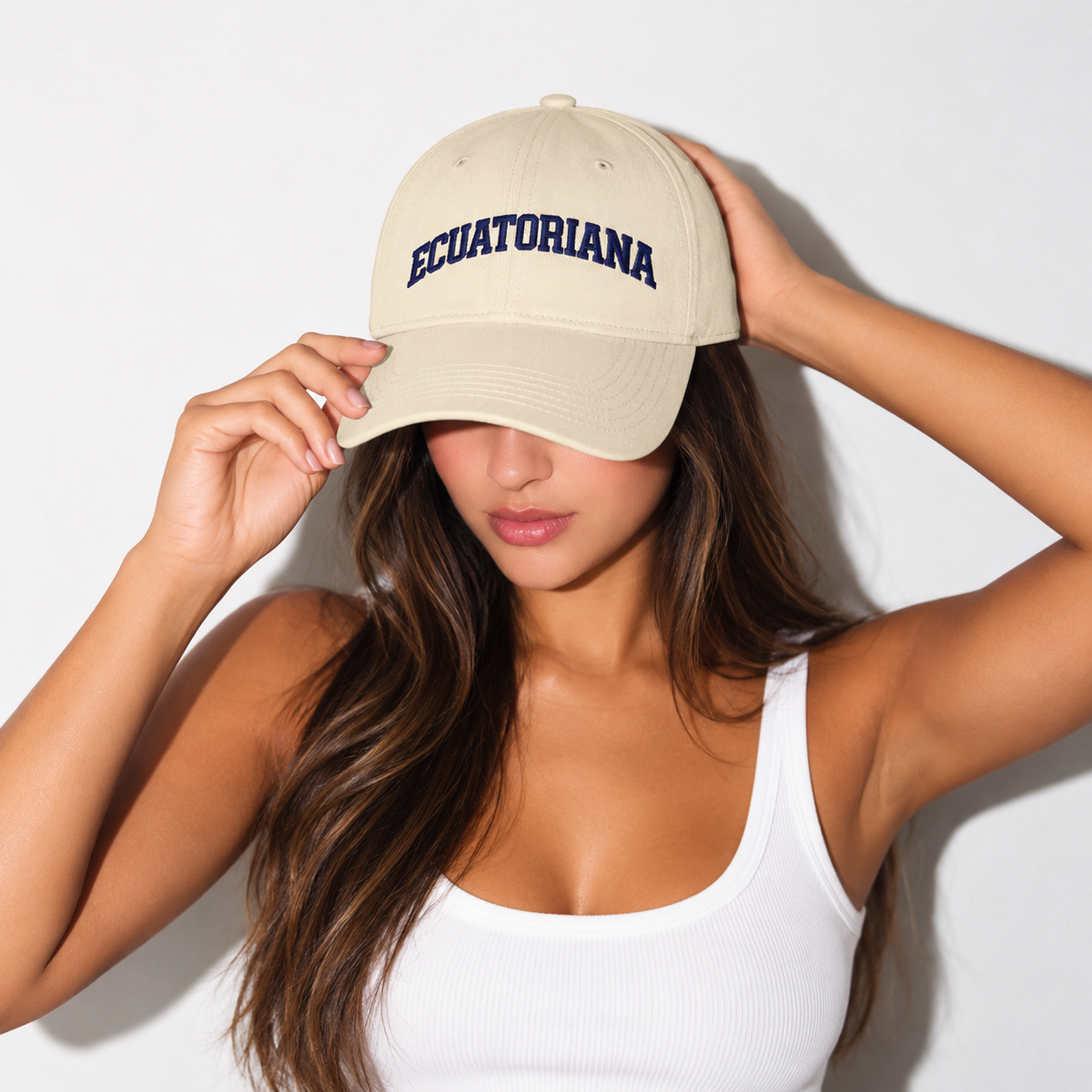 Ecuatoriana Cap β Navy Embroidery