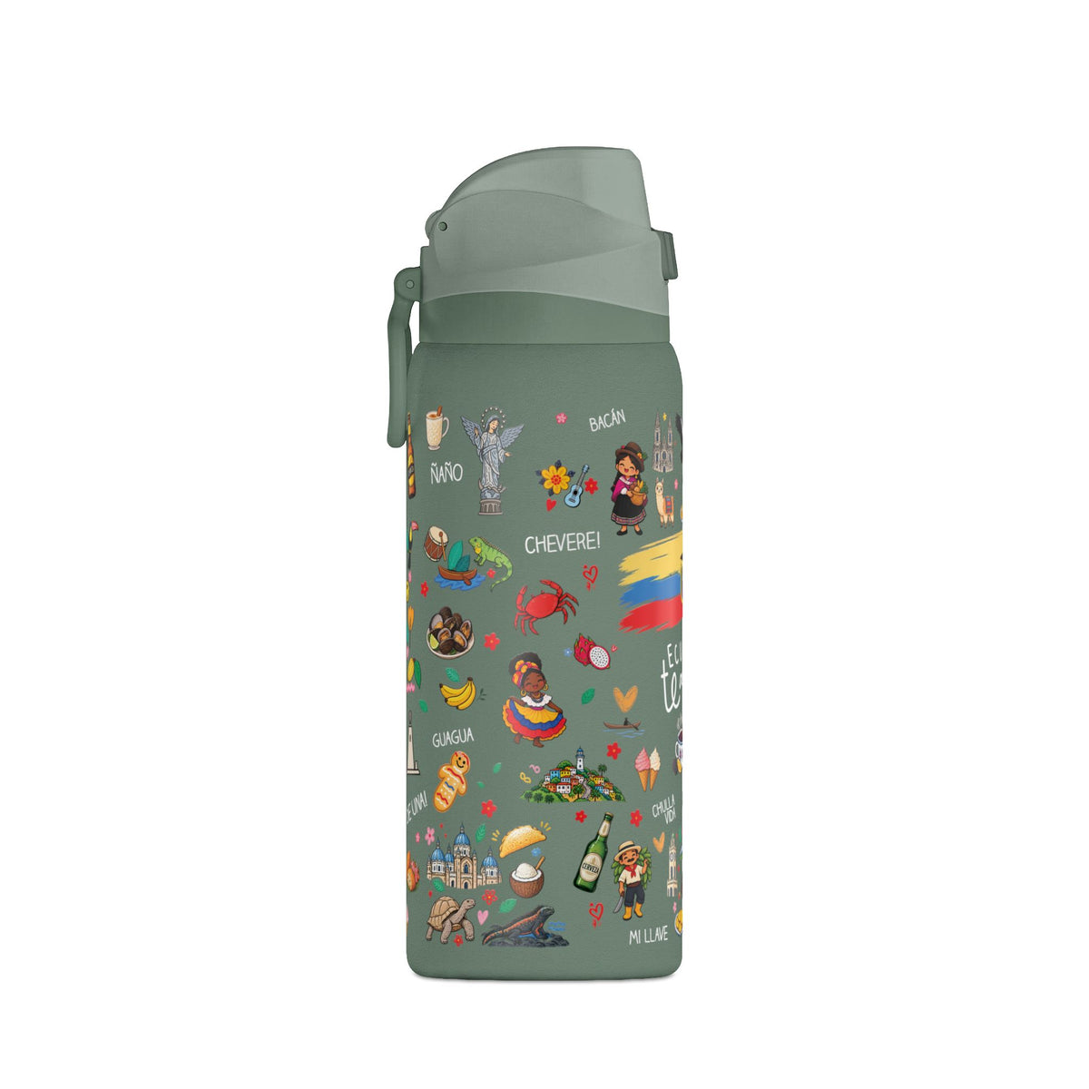 Ecuador Te Amo Water Bottle – 32oz Insulated Water Bottle