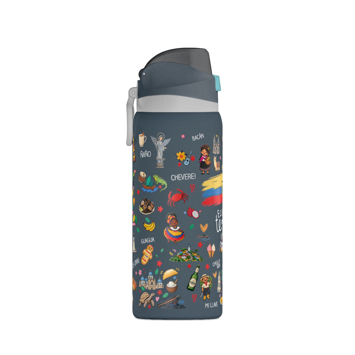 Ecuador Te Amo Water Bottle – 32oz Insulated Water Bottle