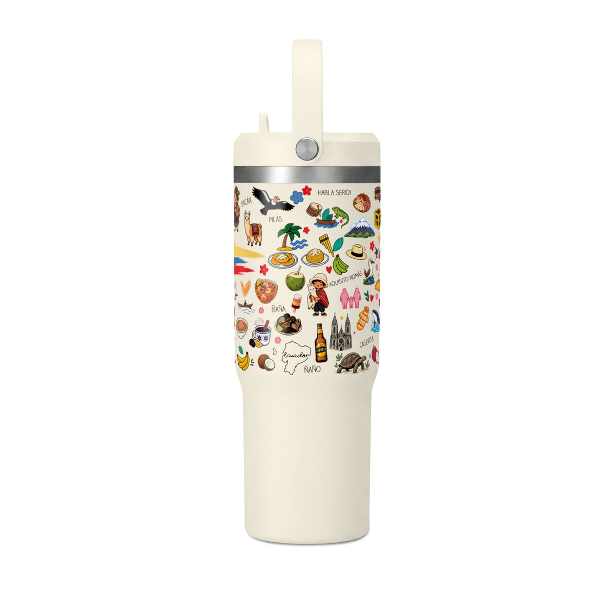 Ecuador Travel Adventure Tumbler – 32oz Insulated Stainless Steel Cup