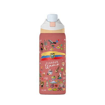 Ecuador Te Amo Water Bottle – 32oz Insulated Water Bottle