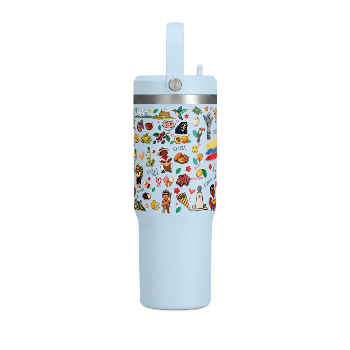 Ecuador Travel Adventure Tumbler – 32oz Insulated Stainless Steel Cup