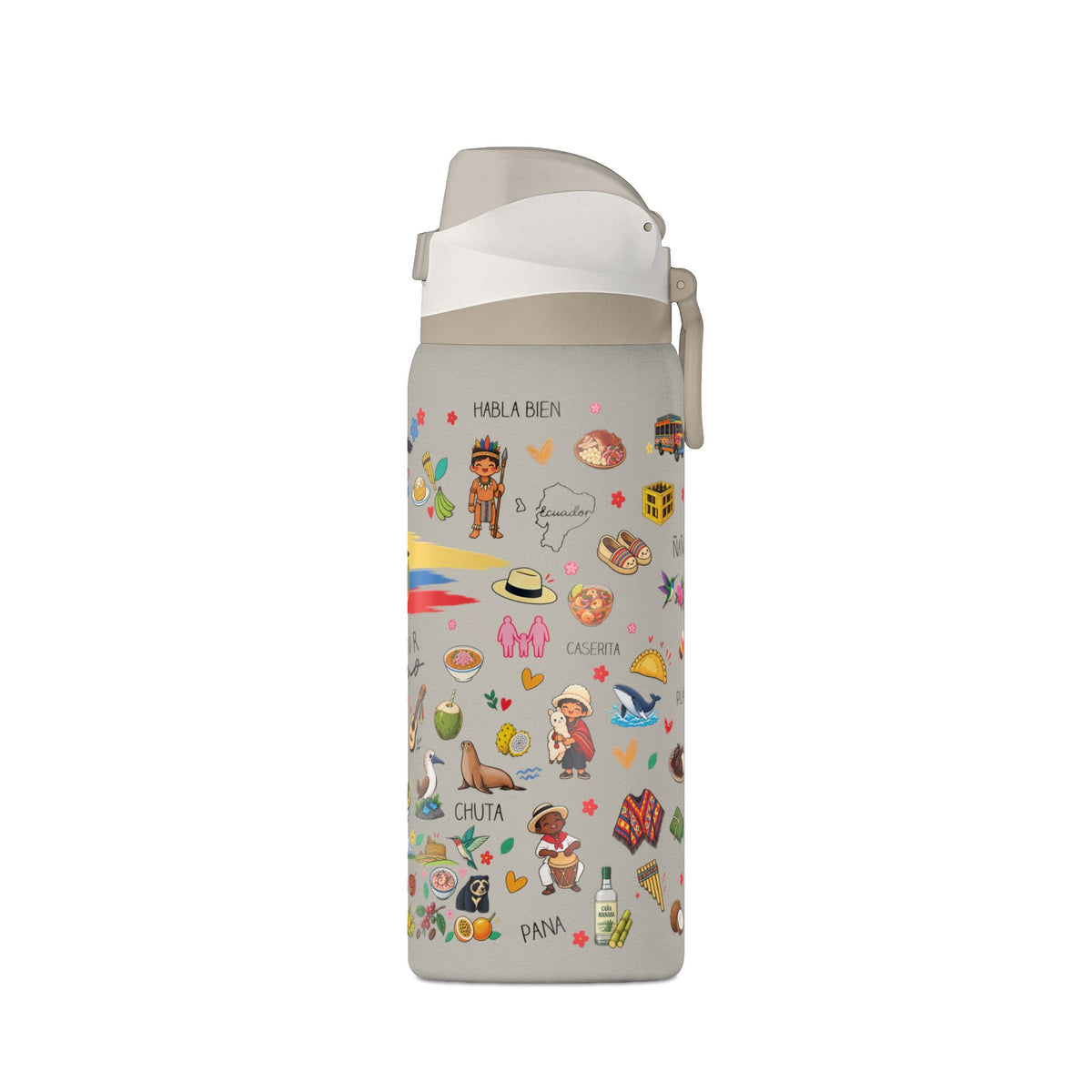 Ecuador Te Amo Water Bottle – 32oz Insulated Water Bottle
