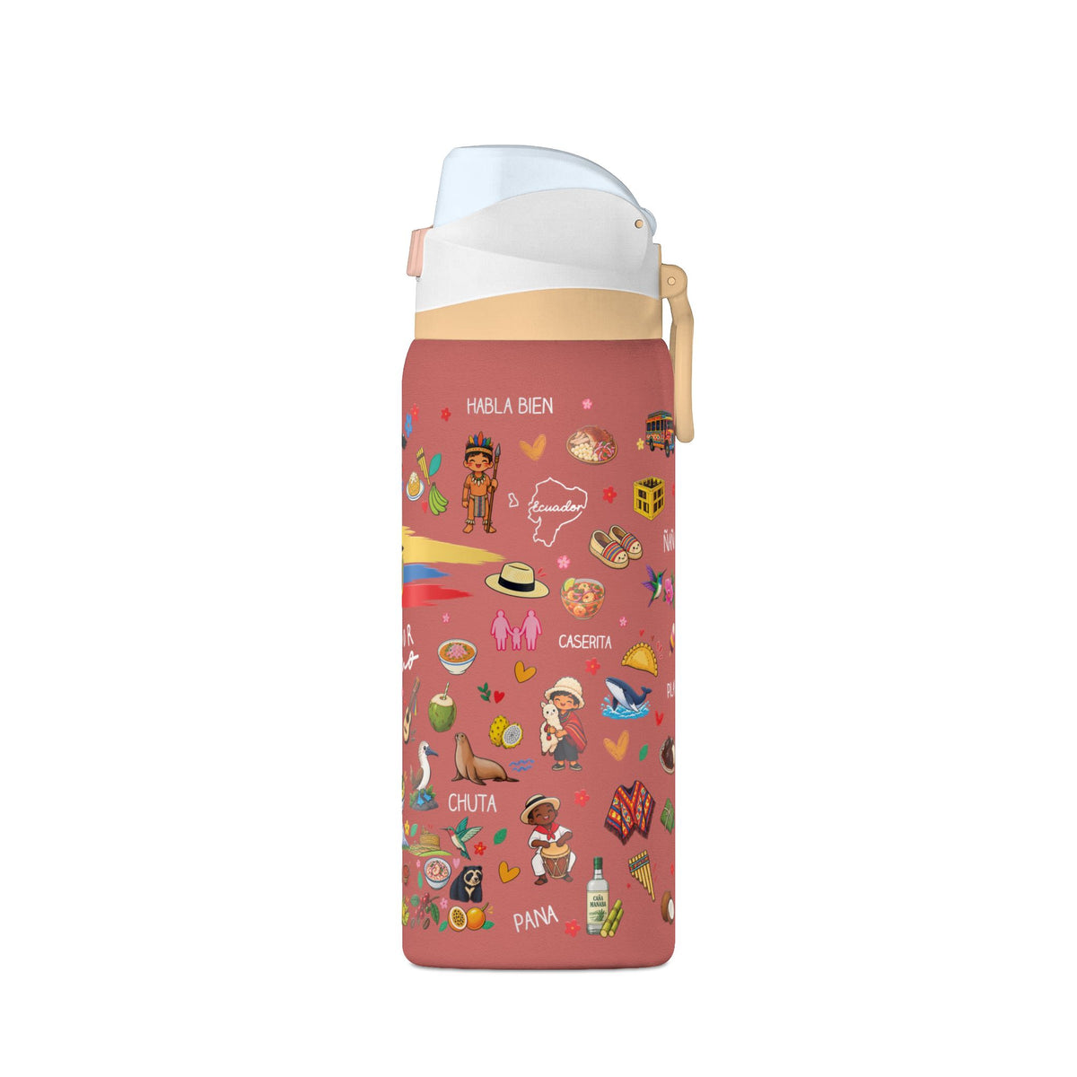 Ecuador Te Amo Water Bottle – 32oz Insulated Water Bottle
