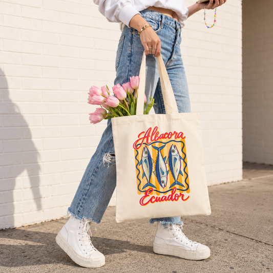 Albacora Ecuador Vintage Canvas Tote Bag – Ecuadorian Gift