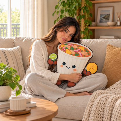 Ecuadorian Encebollado Pillow – Cute Kawaii Food Cushion | A Little Taste of Home