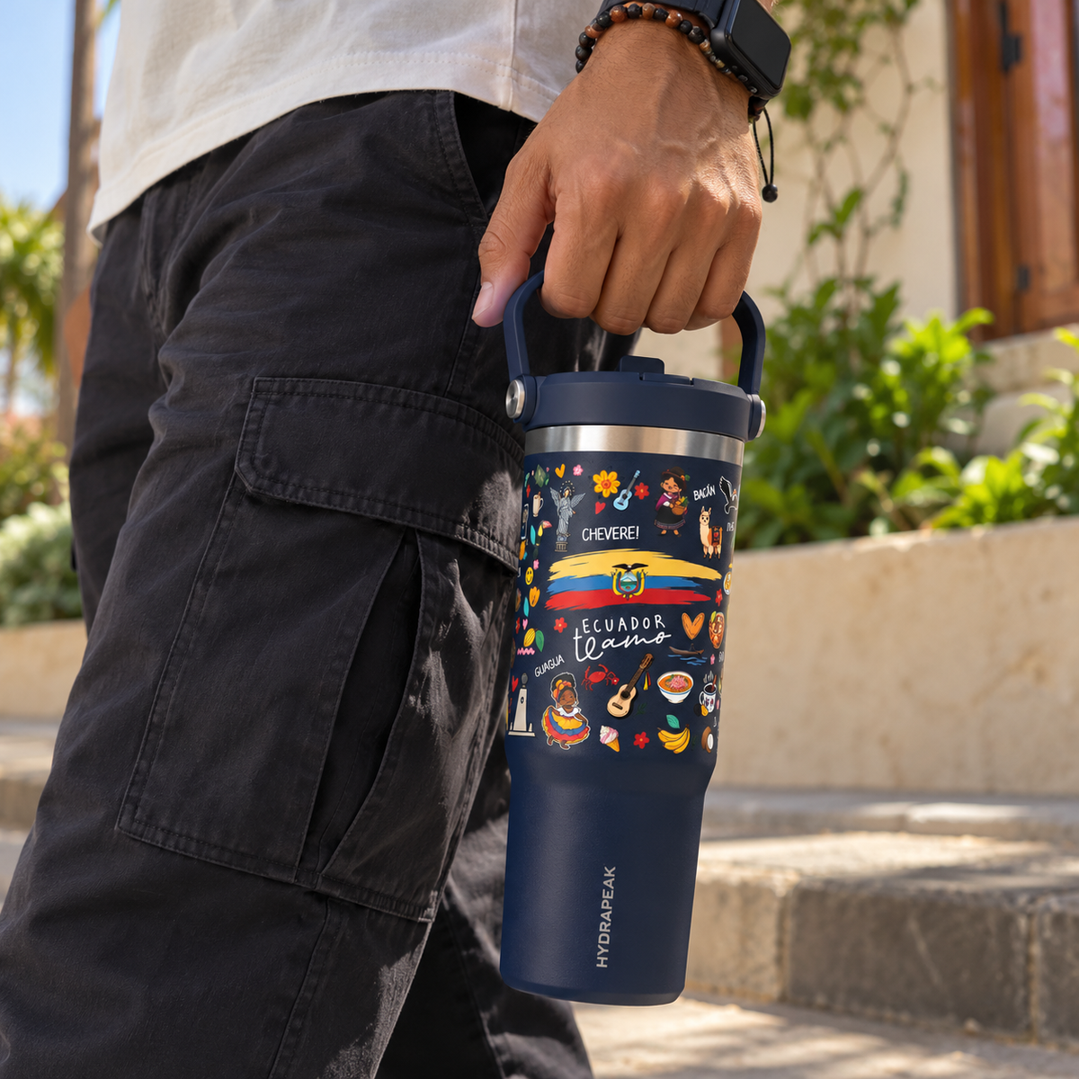 Ecuador Travel Adventure Tumbler – 32oz Insulated Stainless Steel Cup