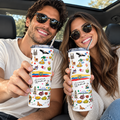 Ecuador Te Amo – 20 oz Insulated Tumbler with Straw