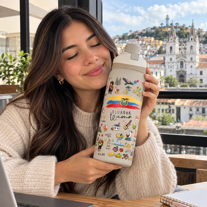 Ecuador Te Amo Water Bottle – 32oz Insulated Water Bottle