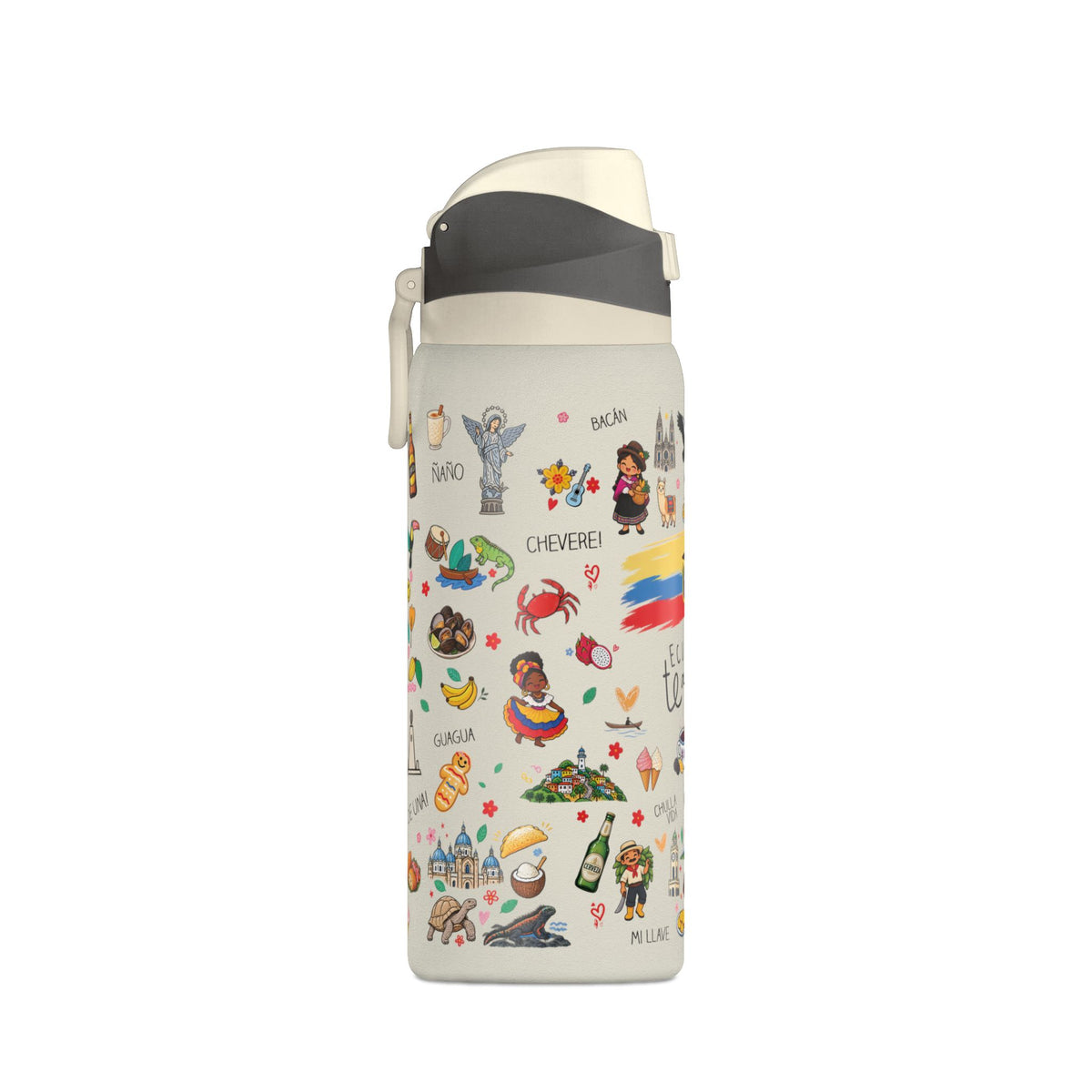Ecuador Te Amo Water Bottle – 32oz Insulated Water Bottle
