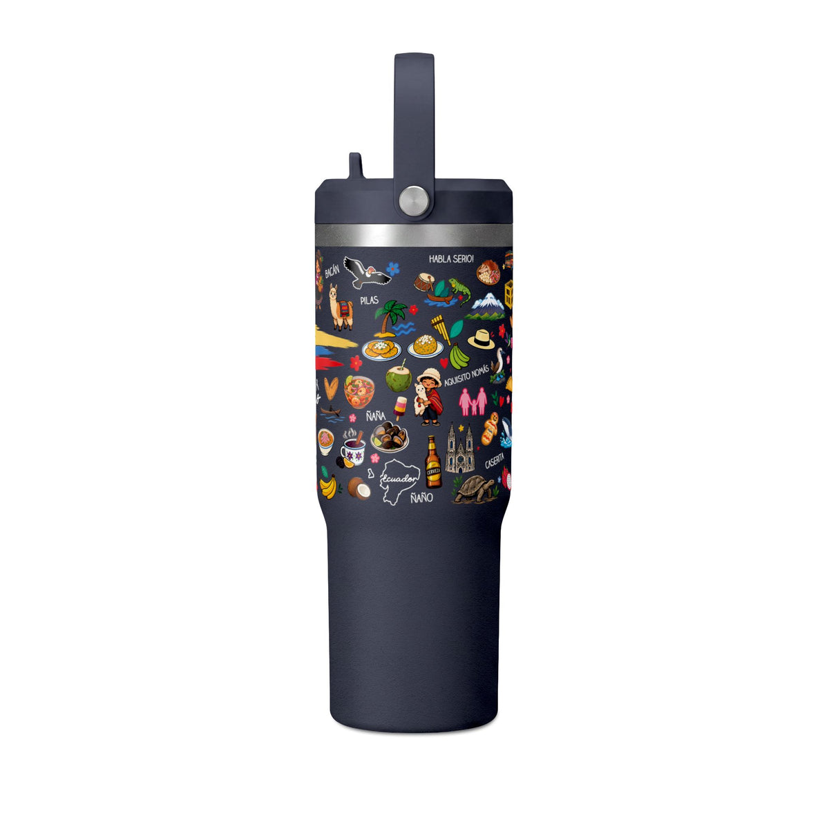 Ecuador Travel Adventure Tumbler – 32oz Insulated Stainless Steel Cup