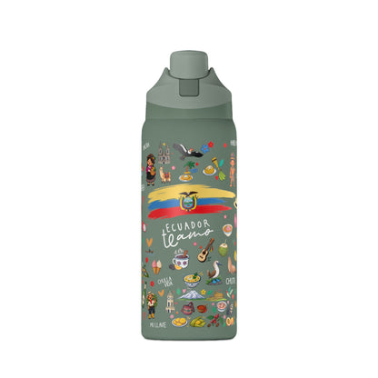 Ecuador Te Amo Water Bottle – 32oz Insulated Water Bottle