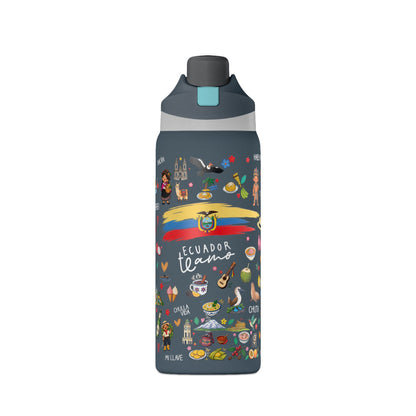 Ecuador Te Amo Water Bottle – 32oz Insulated Water Bottle