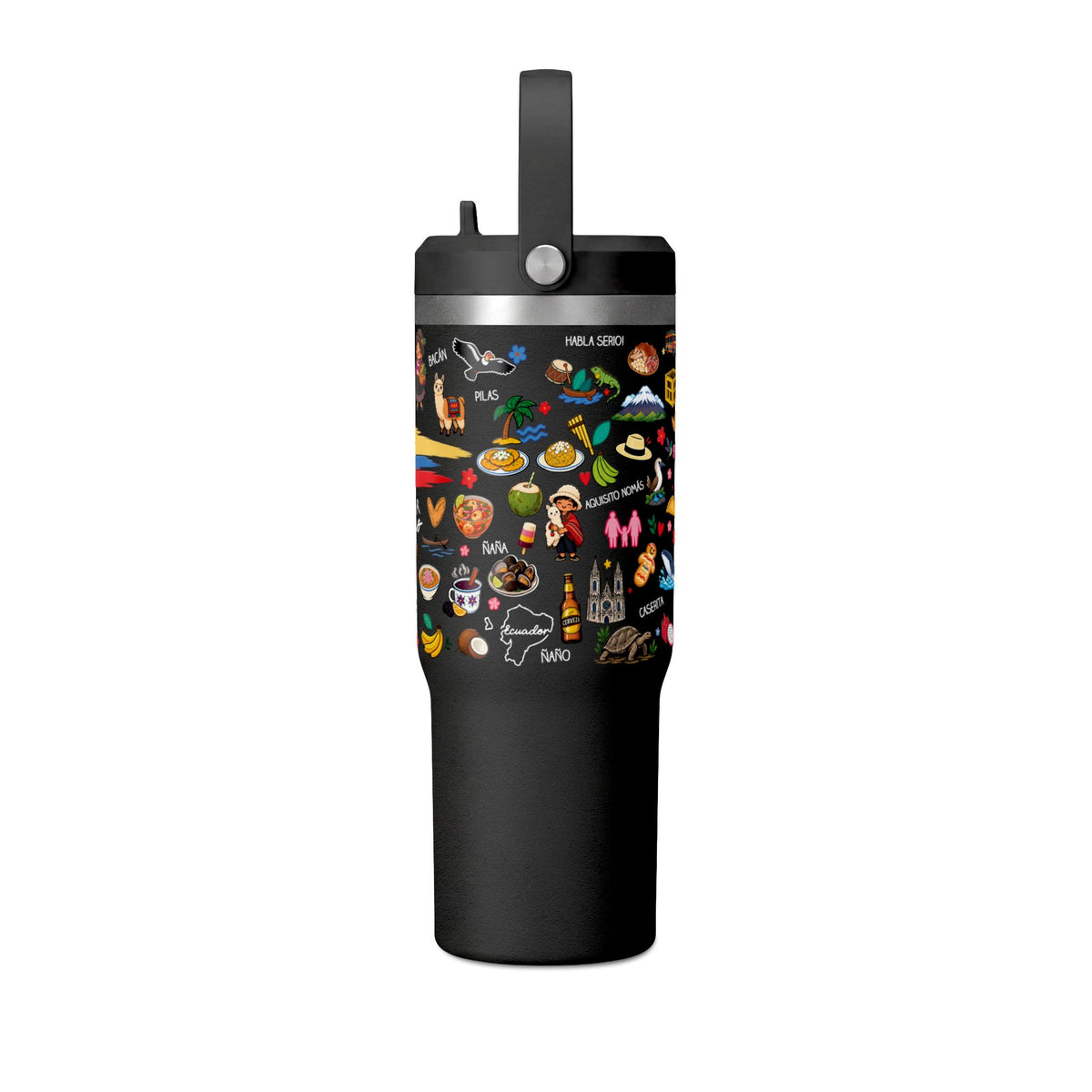 Ecuador Travel Adventure Tumbler – 32oz Insulated Stainless Steel Cup