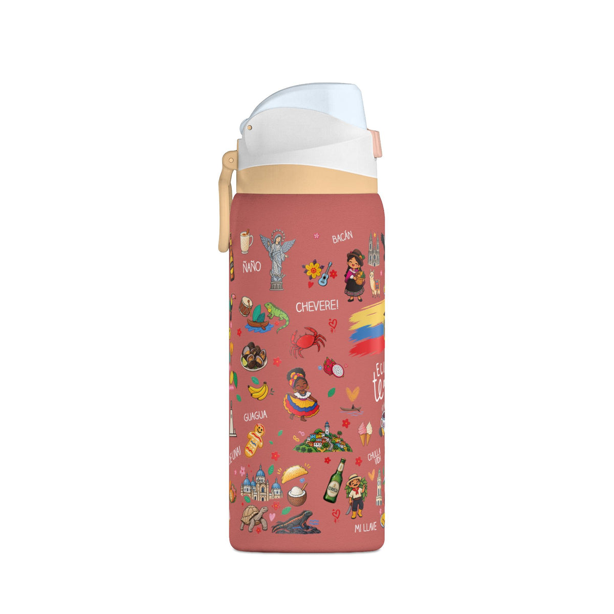 Ecuador Te Amo Water Bottle – 32oz Insulated Water Bottle